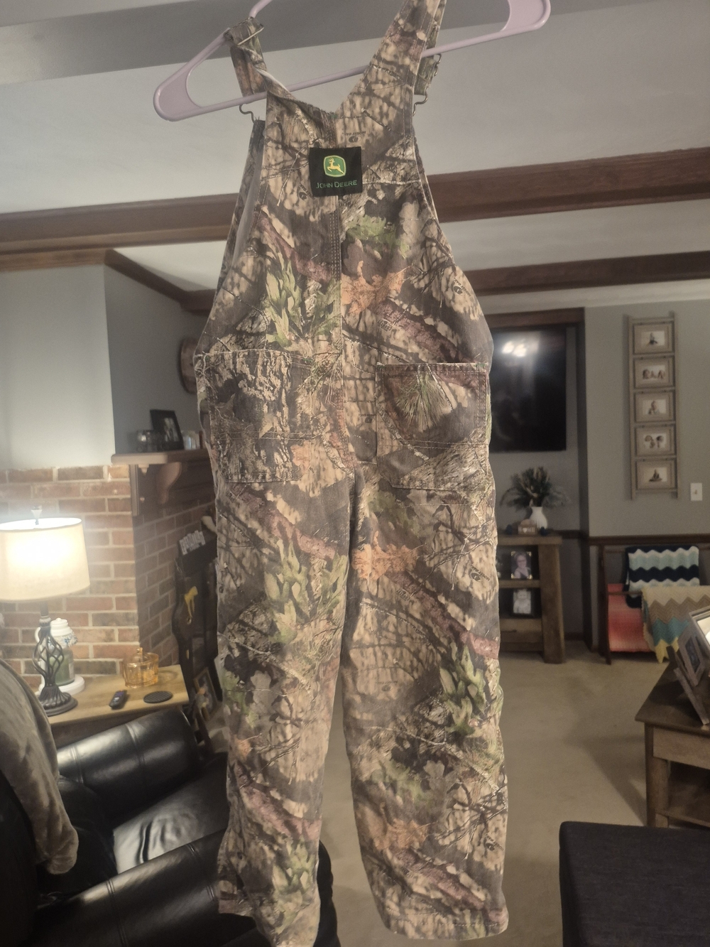 John Deere Kids' Camo Overalls - Green/Brown